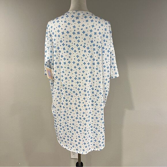 LuLaRoe Irma short sleeve floral print oversized top size extra small - Picture 4 of 10
